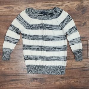 American Eagle Women's Striped Crew Neck Half Sleeve Pullover Sweater X-Small XS